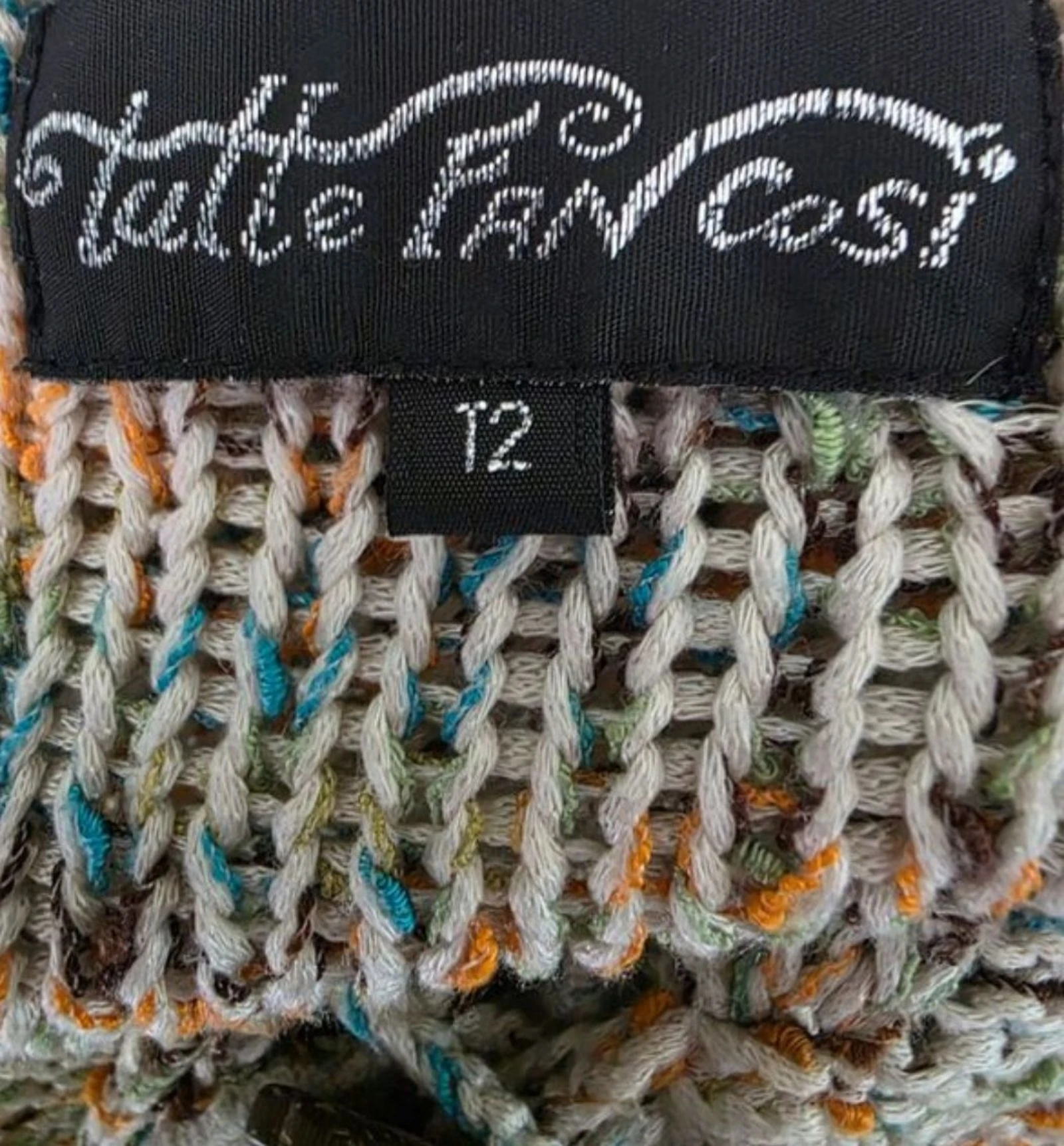 cardigan de malha multicolor assimétrica hippie cottagecore tamanho 38 – photo 7
